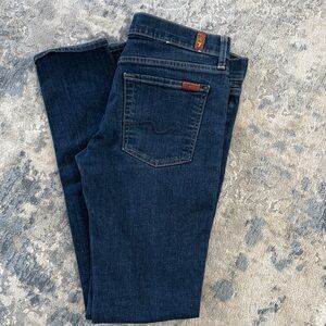7 For All Mankind Dark Indigo Straight Leg Jeans
